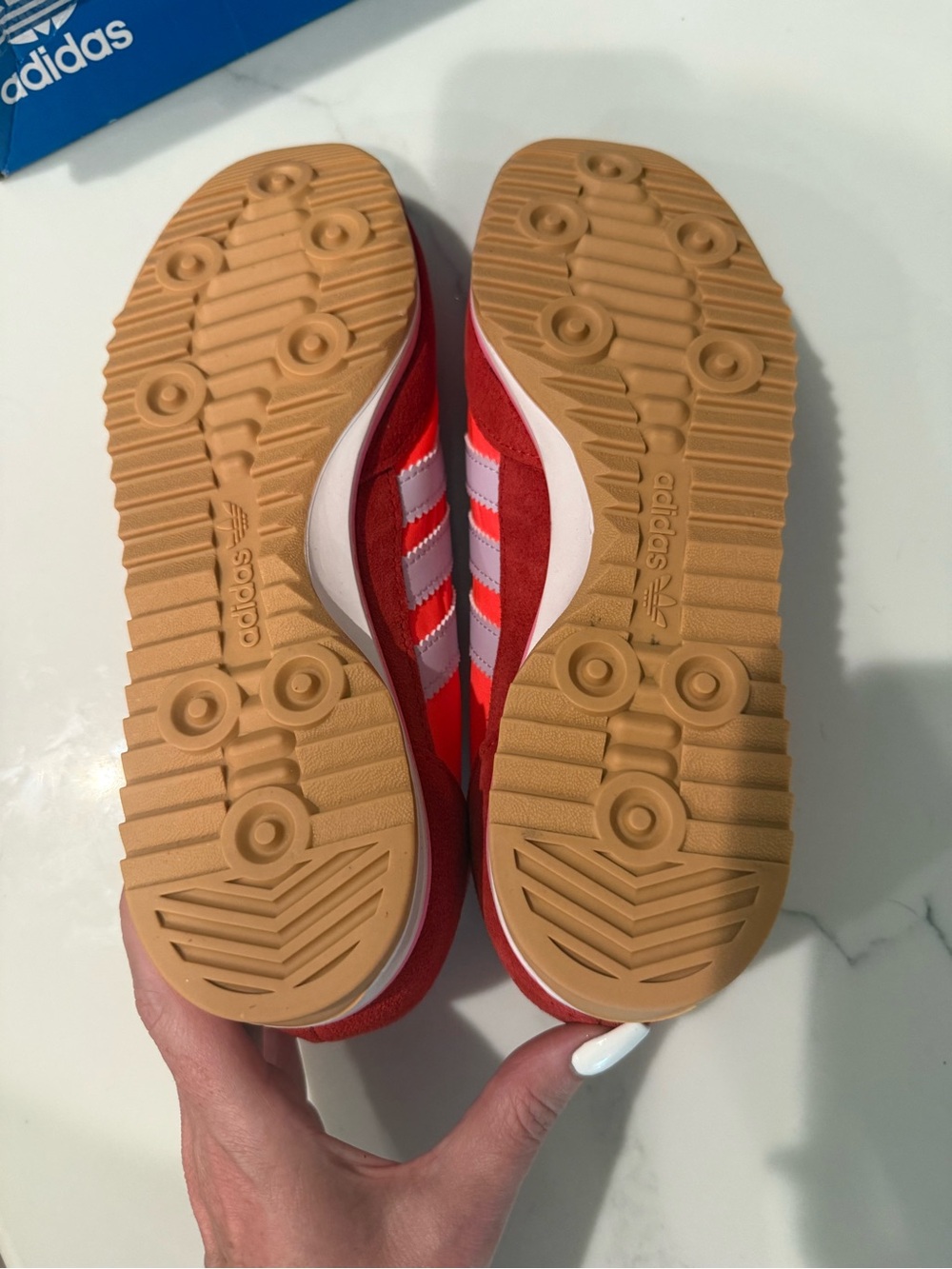 New adidas Women’s Red Sneakers size 9 - Picture 9 of 10
